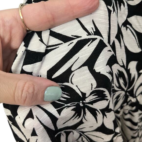 Torrid Tiered Ruffle Babydoll Tank Top 3X Tropical Floral Print Slub Jersey Knit - Picture 4 of 10